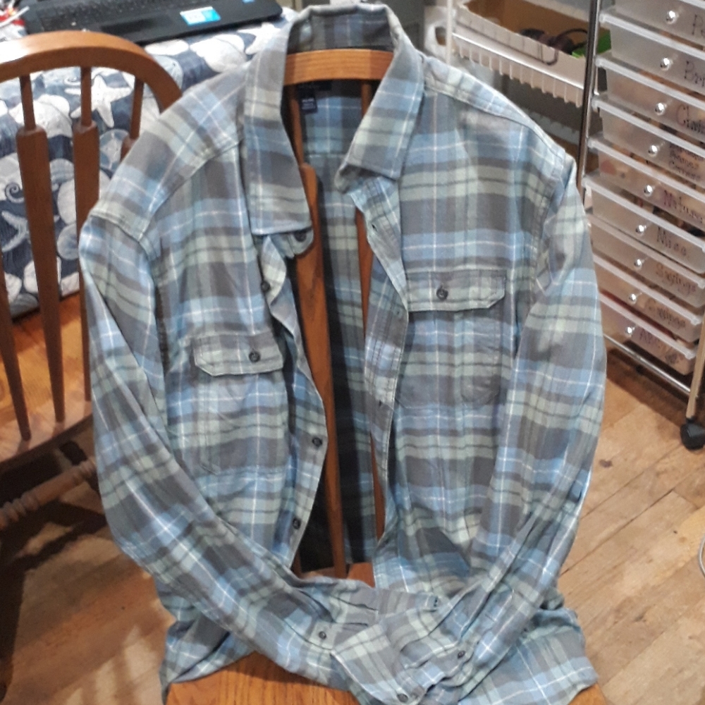 3 large 42-44 flannel shirts